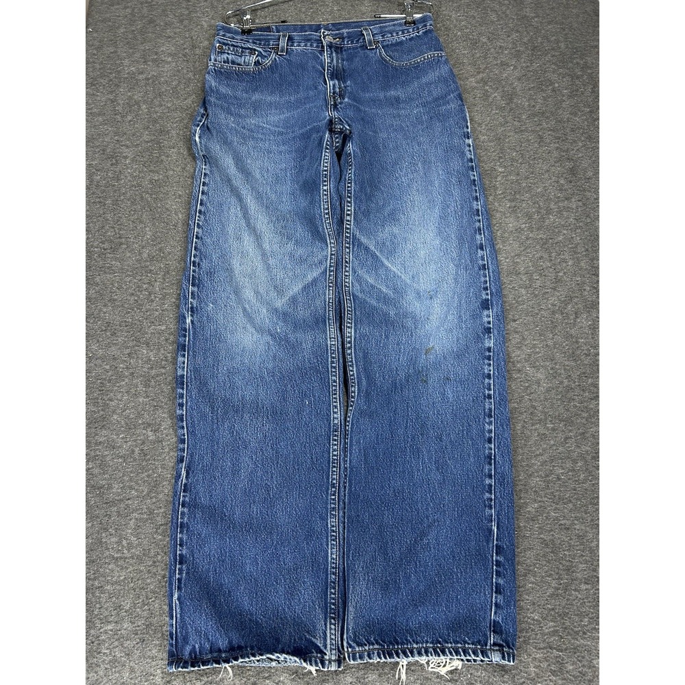 Vintage Levis 577 Jeans Womens 12 Mis Long (fits 32x33) Loose Baggy Y2K Wide Leg